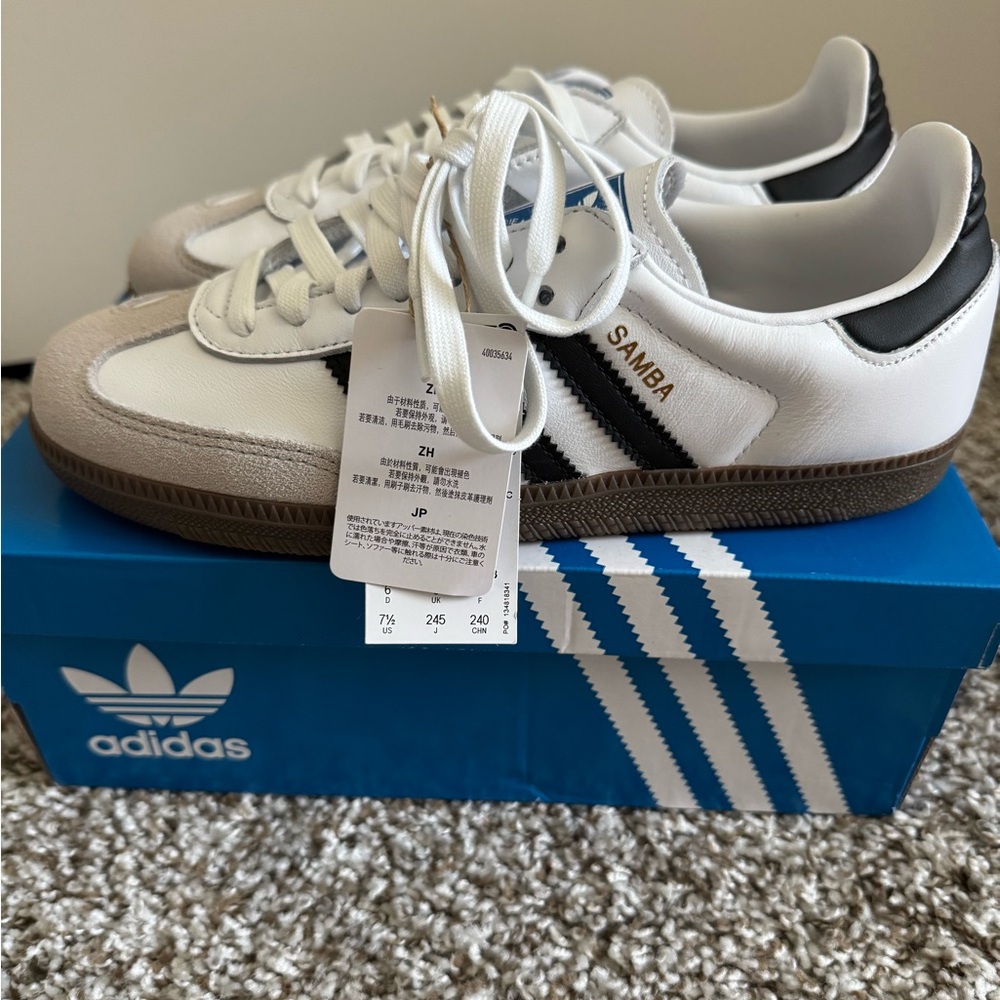 Adidas Samba White and Black sneakers